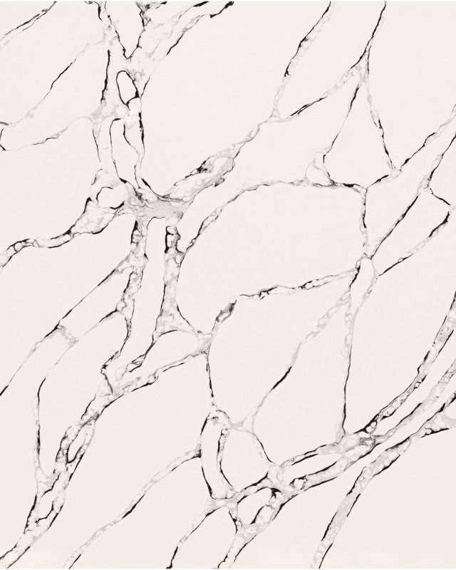 Lunar Black quartz slab – polished finish