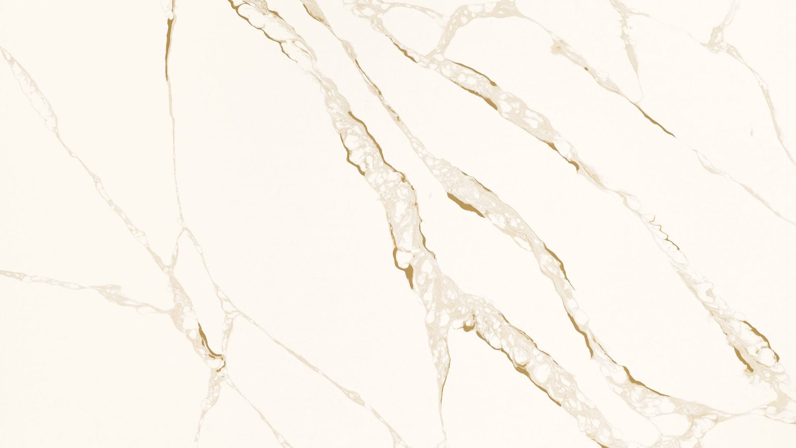 Close detail of the veining in Lunar Gold polished quartz