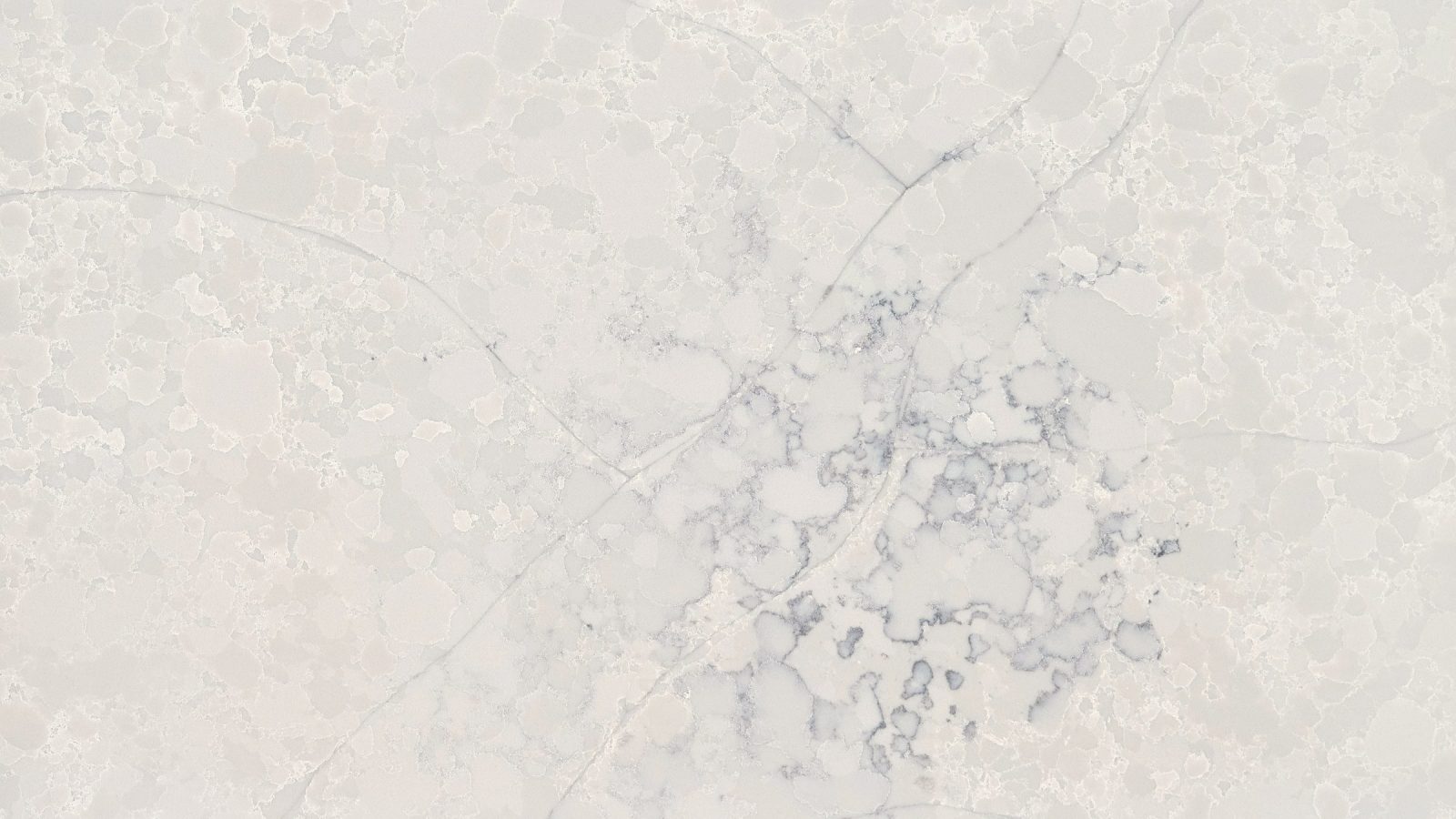 Close detail of the veining in Nimbus Blue polished quartz