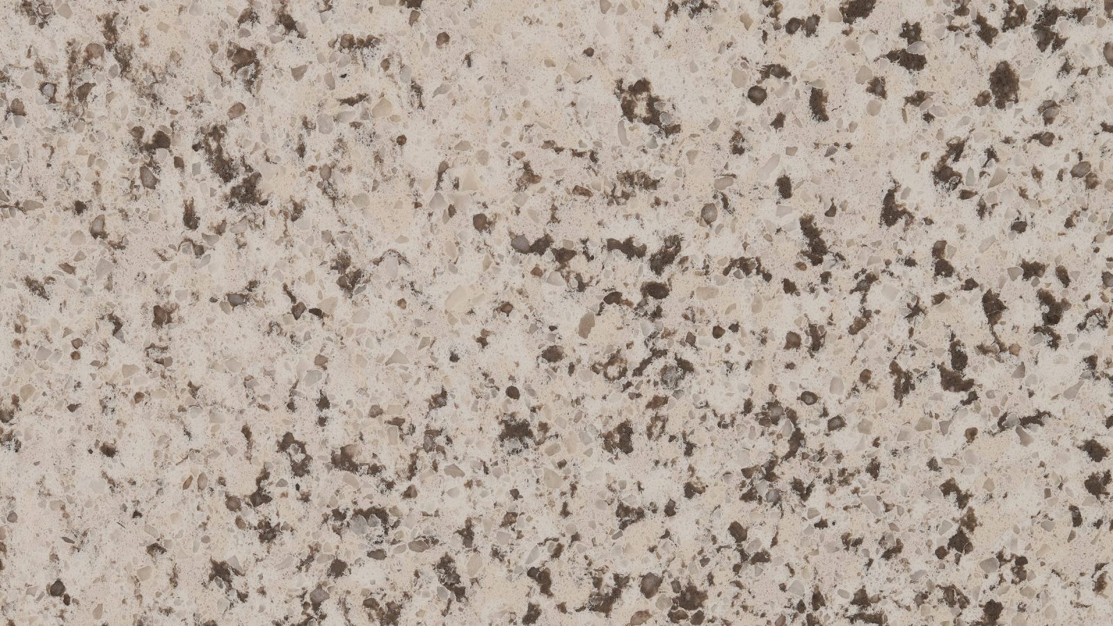 Close detail of the veining in Terrazzo White polished quartz